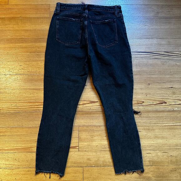 Abercrombie & Fitch black curvy skinny distressed high rise jeans SIZE 6 - Picture 4 of 4